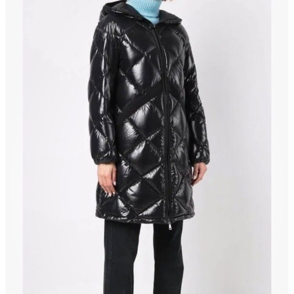 New MONCLER ECHINOPS Long Down Jacket Puffer Diamond-Quilted Coat Logo Hooded